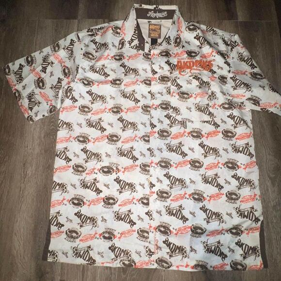 AkDMKS Men's Short Sleeve Button Down Shirt - Picture 1 of 6